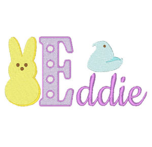 Happy Easter embroidery peep