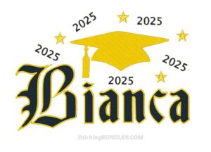 Graduation 2025 Embroidery bundle