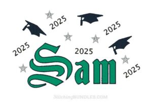 Graduation 2025 Embroidery personalized