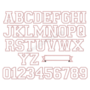 Applique-embroidery-font-college-varsity