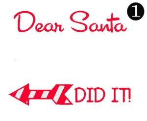 Dear Santa Embroidery arrow