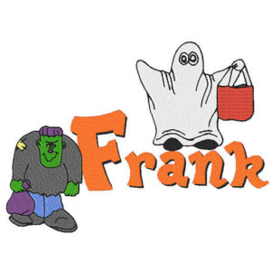Happy Halloween Embroidery frankstein