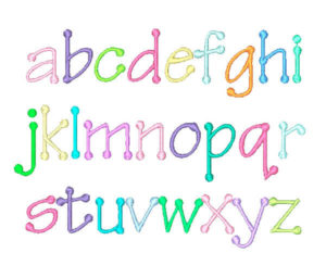 Nursery Embroidery Font