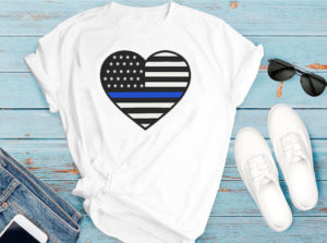 Thin blue Line Embroidery