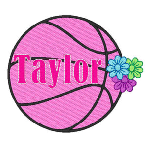 Girl Sport Embroidery basketball