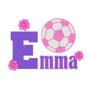 Girl Sport Embroidery soccer