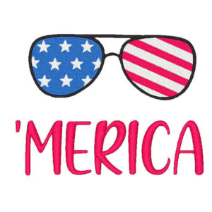 America Sunglasses Embroidery