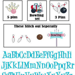 bowling embroidery set