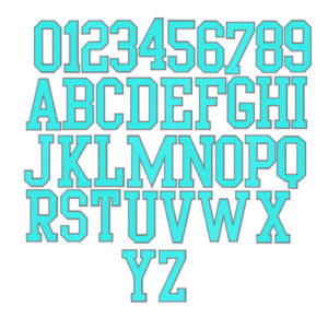 Boys Monster Truck Embroidery letter numbers