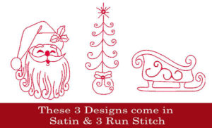Elegant Christmas Embroidery run stitch