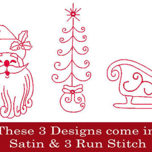 Elegant Christmas Embroidery run stitch