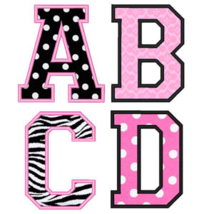 College Applique Embroidery Font - LelesDesigns