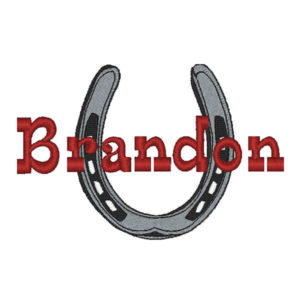 cowboy machine embroidery horseshoe