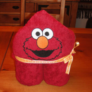 Elmo Hooded Towel Embroidery
