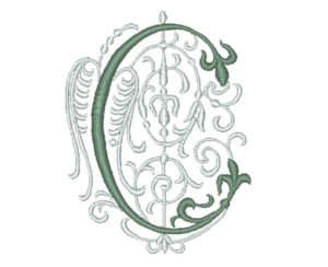 Flourish Swirl Monogram Embroidery alphabets