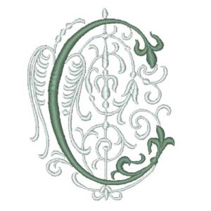 Flourish Swirl Monogram Embroidery alphabets