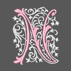 Flourish Swirl Monogram Machine Embroidery