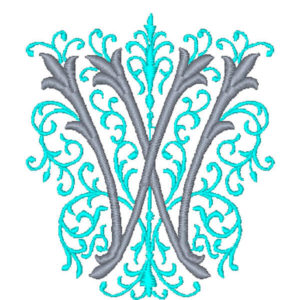 Flourish Swirl Monogram Embroidery wedding