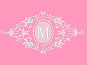 Floral Frames Monogram Machine Embroidery