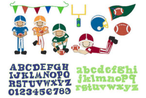 Football Touchdown Machine Embroidery design set