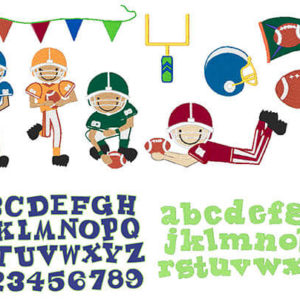 Football Touchdown Machine Embroidery design set