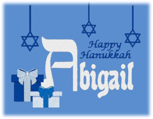 Happy Hanukkah Embroidery star of david
