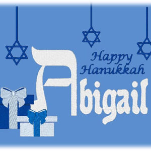 Happy Hanukkah Embroidery star of david