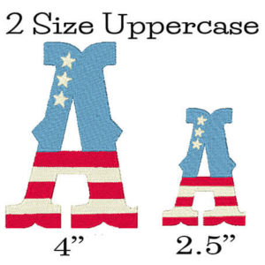 Heartland USA Embroidery Flag Monogram