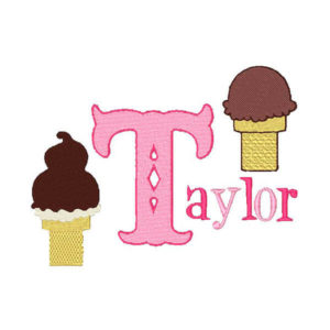 Ice Cream Machine Embroidery Designs