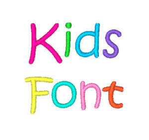 Kids Embroidery Font