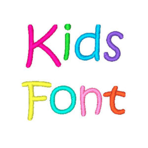 Kids Embroidery Font