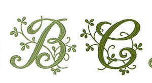 Leaf Machine Embroidery Fonts