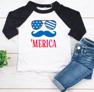 'Merica Sunglasses Mustache embroidery