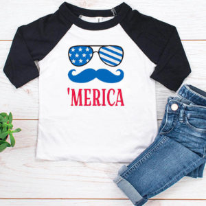 'Merica Sunglasses Mustache embroidery