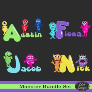Cute Monsters Embroidery