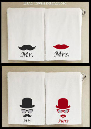 Mustache Embroidery Mr. Mrs.