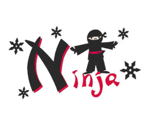 Ninja Machine Embroidery stars