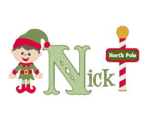 North Pole Embroidery elf