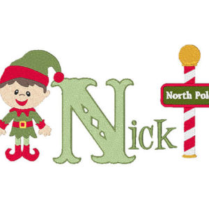 North Pole Embroidery elf