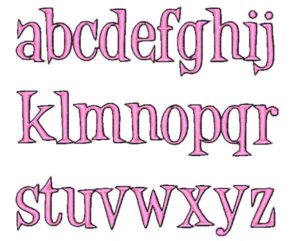 Pink Polka Dots Embroidery Fonts