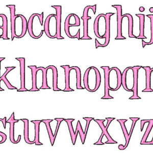 Pink Polka Dots Embroidery Fonts