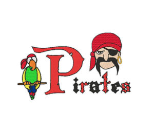 Pirate Embroidery Parrot