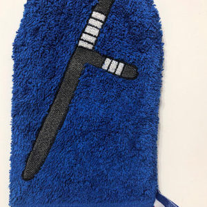 Police Hooded Towel ITH Baton Mitt embroidery