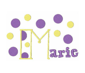 Retro Polka Dots Embroidery design