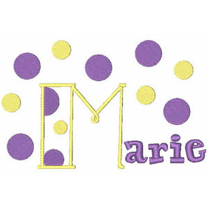 Retro Polka Dots Embroidery design