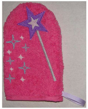 princess towel hooded machine embroidery ITH magic wand