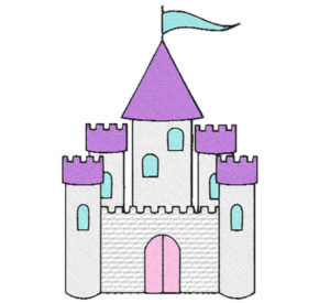 princess towel hooded embroidery castle