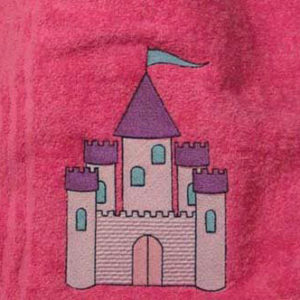 princess towel hooded machine embroidery castle