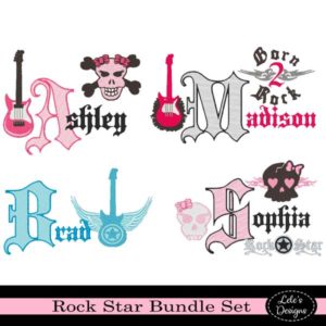 rock star embroidery