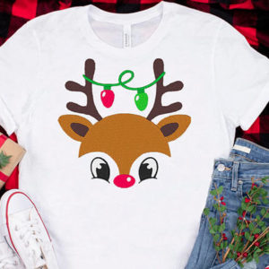 Rudolph Face Embroidery designs